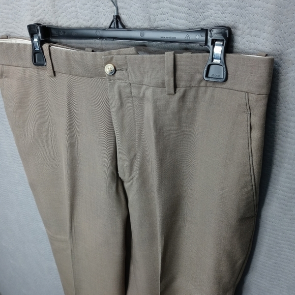 Perry Ellis men's 34"×32" tan polyester rayon wool - Picture 6 of 11